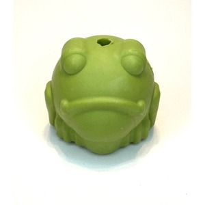 Sodapup Bull Frog Durable Rubber Chew Toy & Treat Dispenser Green Medium
